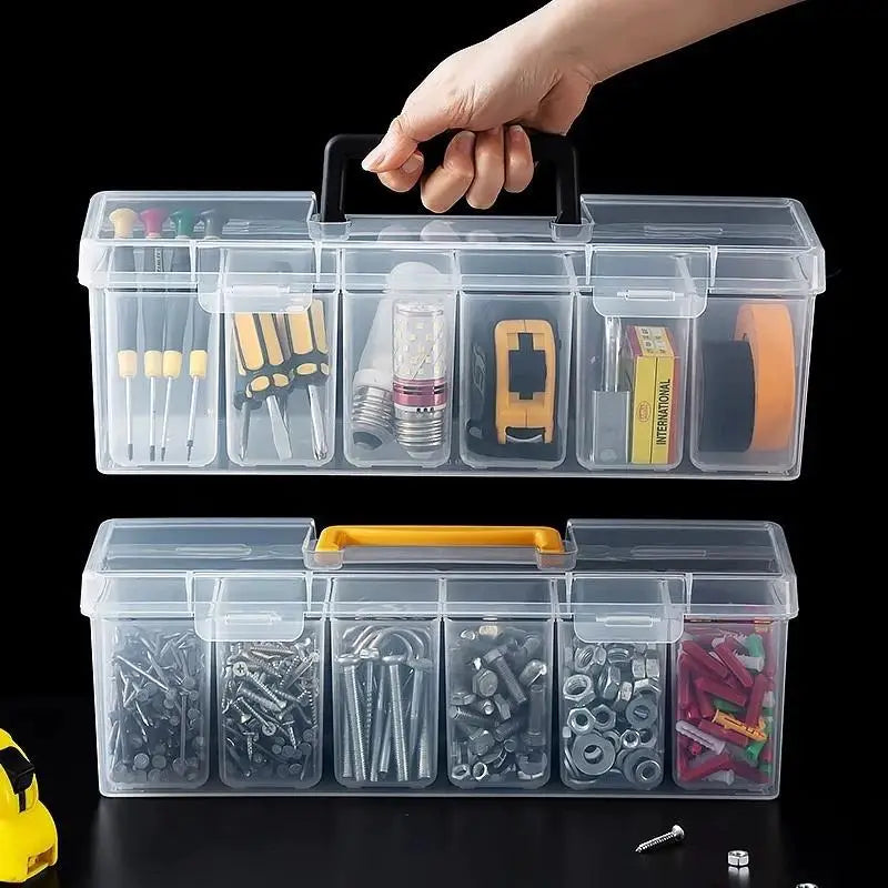 1/7pcs Tool Parts Storage Box Set Multi-Compartment Tool Organizer,Sorting Box For Screws,Wrenches,Hardware Accessories,and Toys