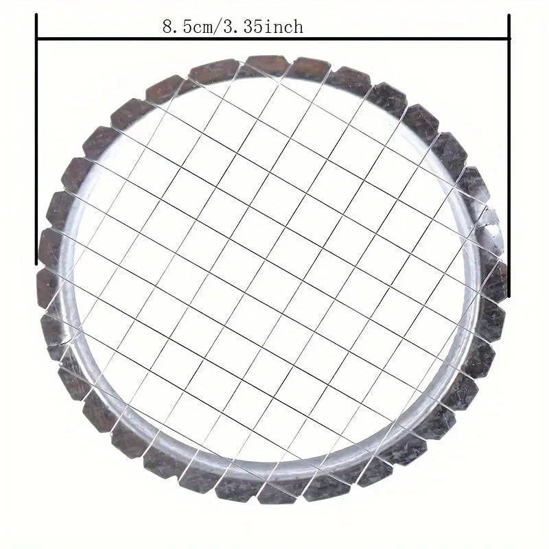1pc Round Grid Cutter Slicer - Ideal for Eggs, Mushrooms & Vegetables, Must-Have Kitchen Chopping Device