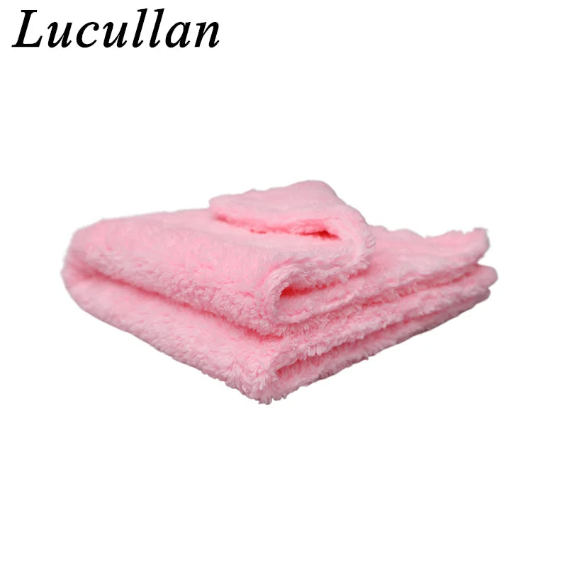 Lucullan 30/70 Super Glory Edgeless Plush Microfiber Towel 40x40cm 600GSM Cloths For Polishing Buffing Finishes Car Wash