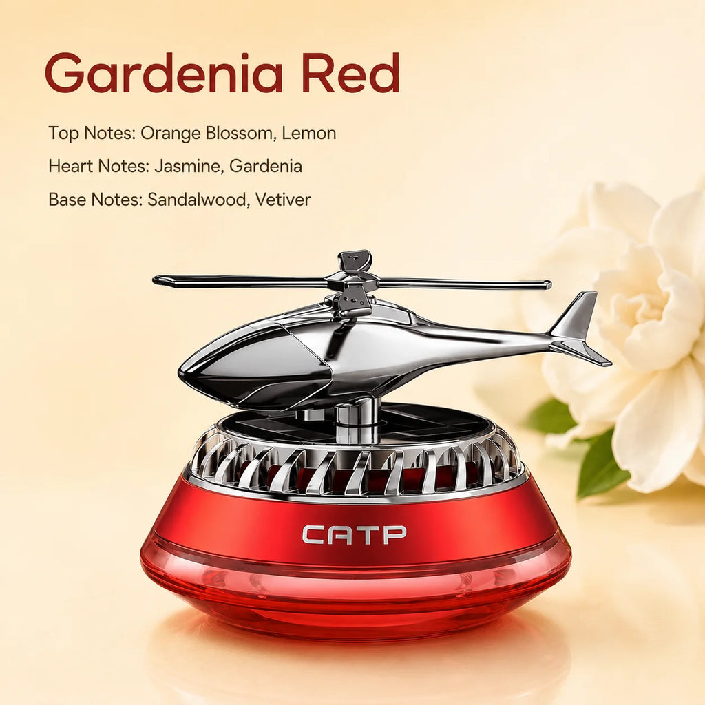 Solar-powered Car Air Freshener Helicopter-style Car Perfume Car Fragrance Odor Remover Long-lasting Light Scent