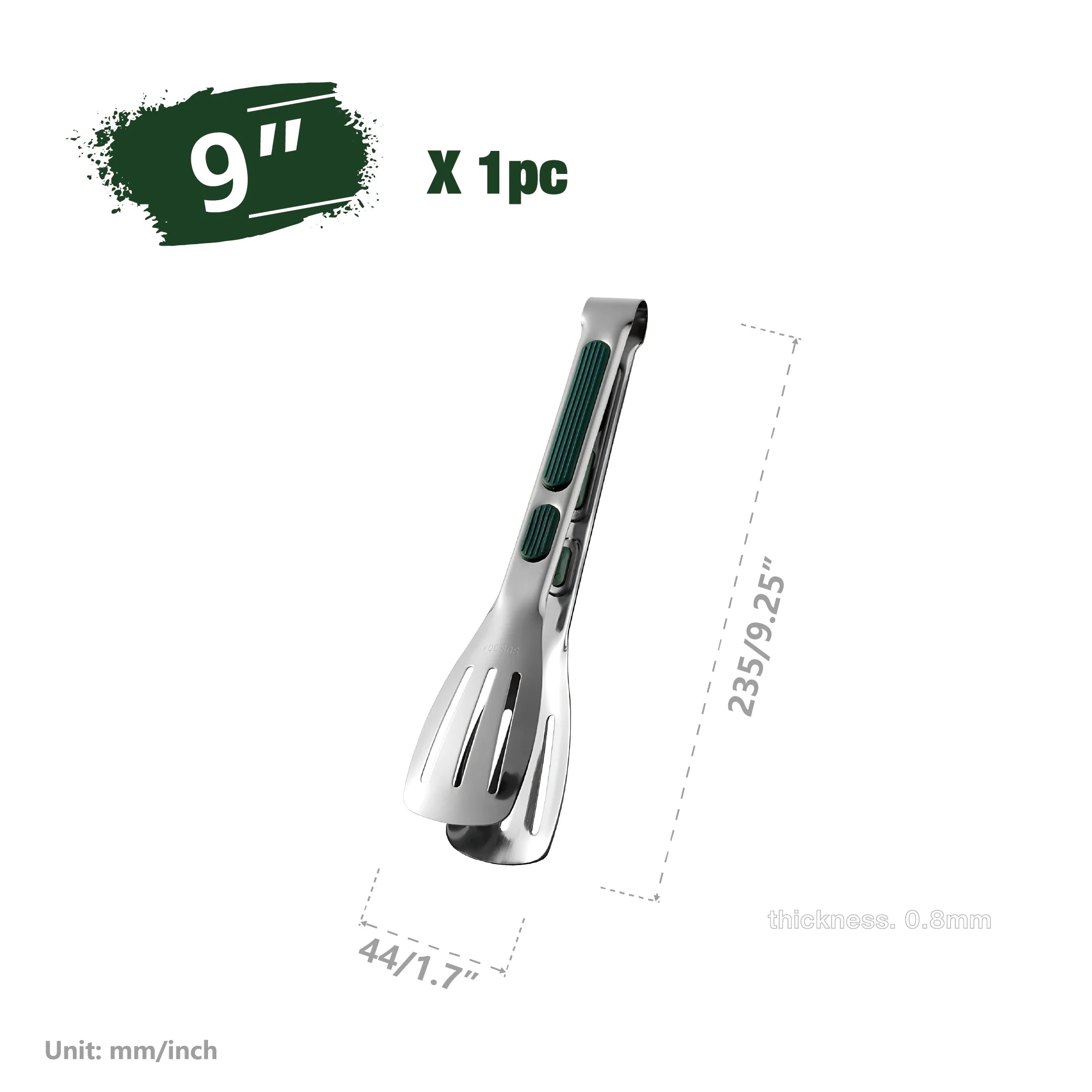 VIMACO® High Quality Stainless Steel 304 18/8 Food Tong Small Serving Utensils for Cooking Entertain Salad Barbecue Buffet Toast