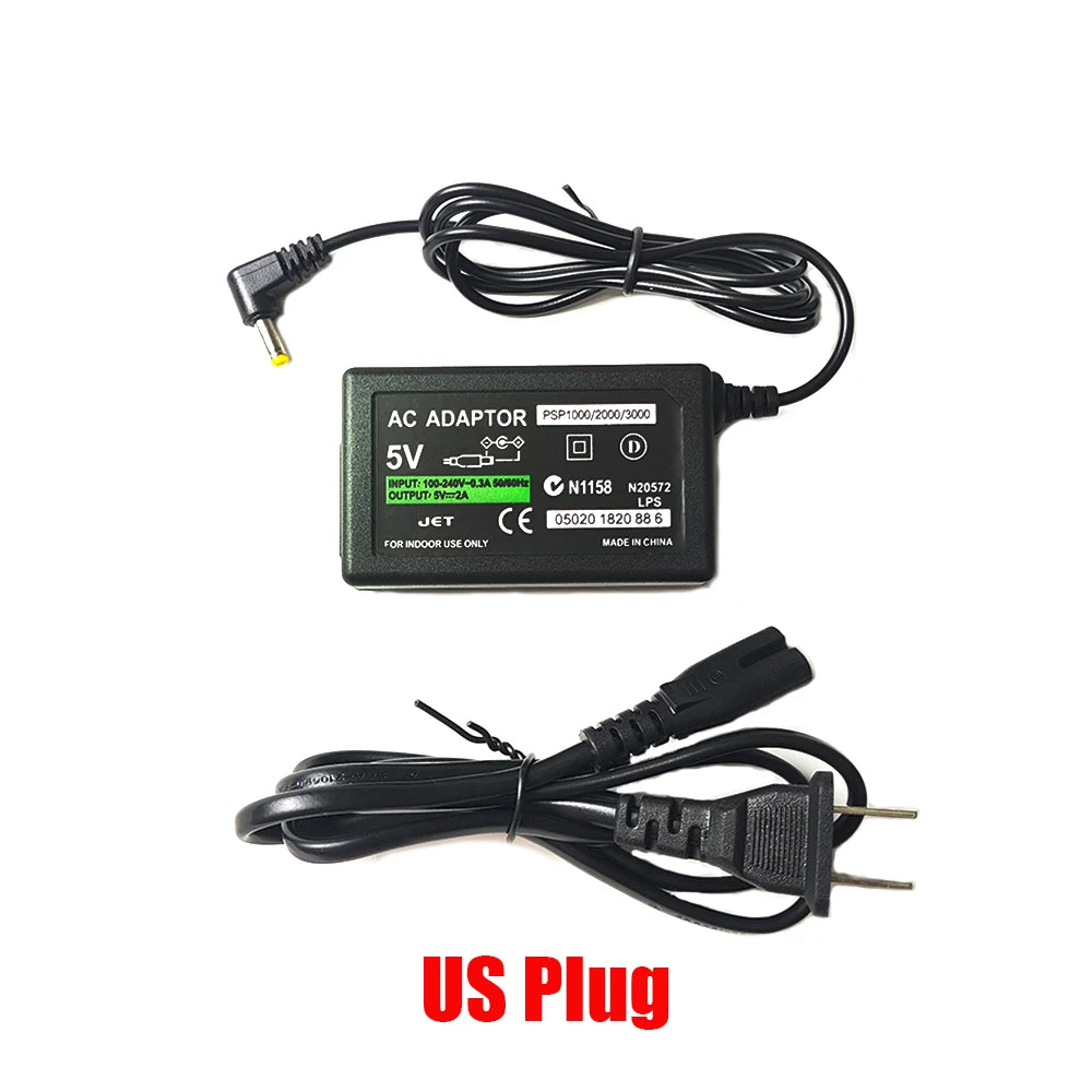 For PSP charger 5V AC Adapter Home Wall Charger Power Supply Cord for Sony PSP PlayStation 1000 2000 3000 EU US plug