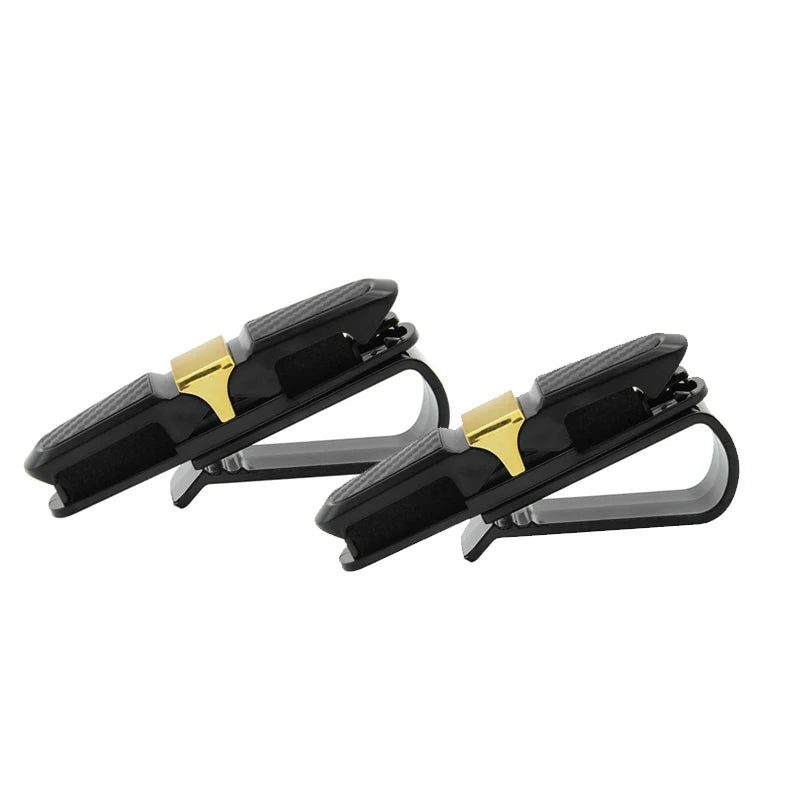 Car Sunglasses Frame Carbon Fiber Bills Glasses Clip Multi Function In Car Creative Eye Box Card Double Headed Clip On Board