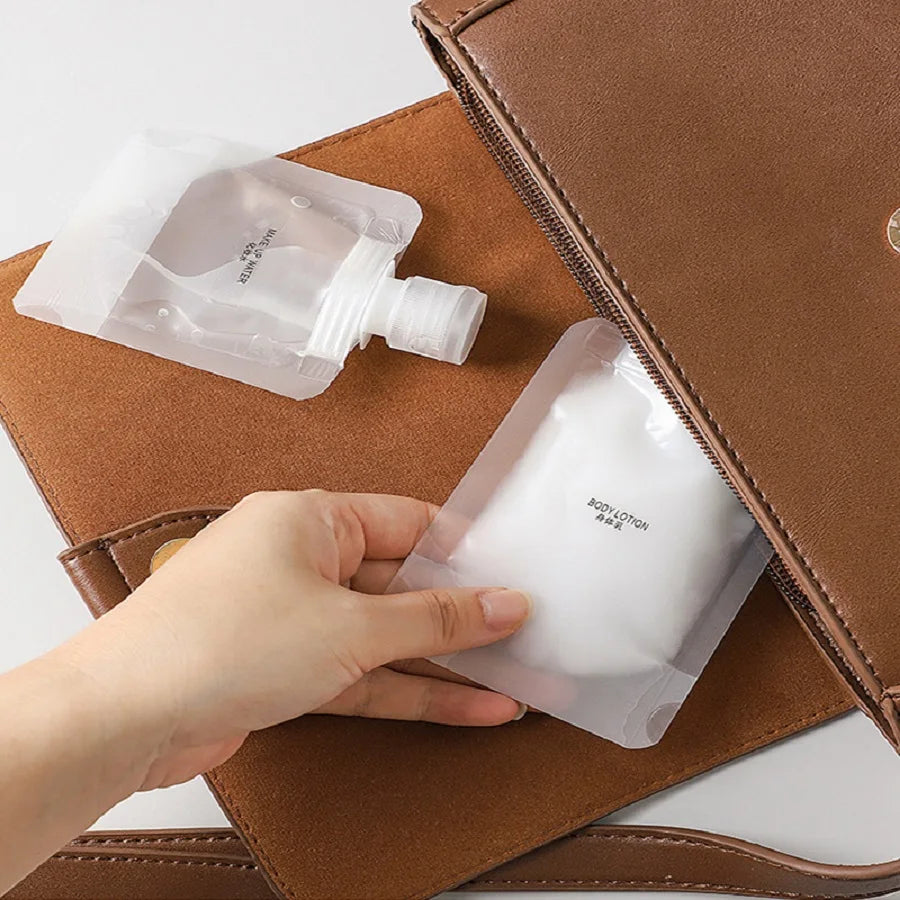 Travel Empty Squeeze Bags Lotion Dispensing Bag Refillable Shampoo Toiletries Conditioner Liquid Cosmetic Storage Pouches