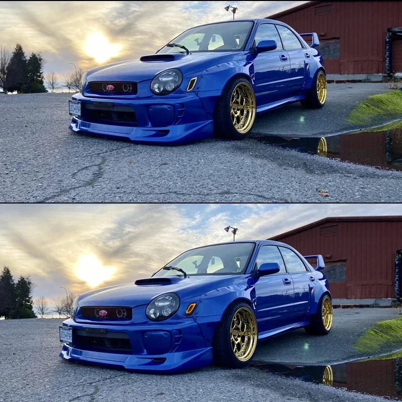 For Subaru Impreza RS TS WRX 2002 2003 Switchback Amber LED Front Bumper Side Marker Turn Signal Lights White DRL/Driving Lights