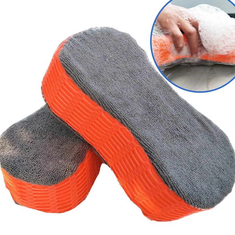 1/2Pcs Car Wash Sponges Wheel Cleaning Sponge Tire Wash Wiper Suction Sponge Pad Wax Polish Brushes Car Washing Accessories Tool