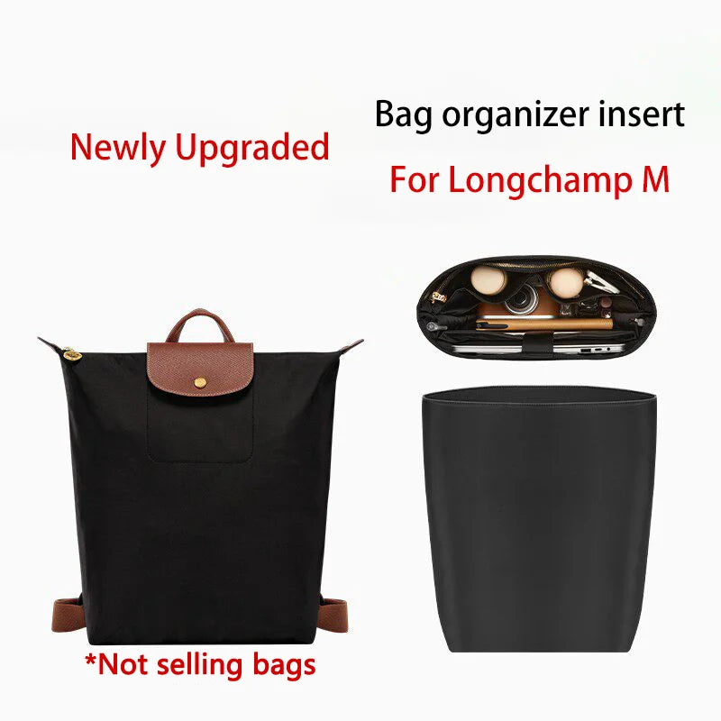 Bag Organizer Insert For Longchamp Backpack Storing Computer Water Bottle Easy To Find Nylon Durable Bag Support Bag Accessories