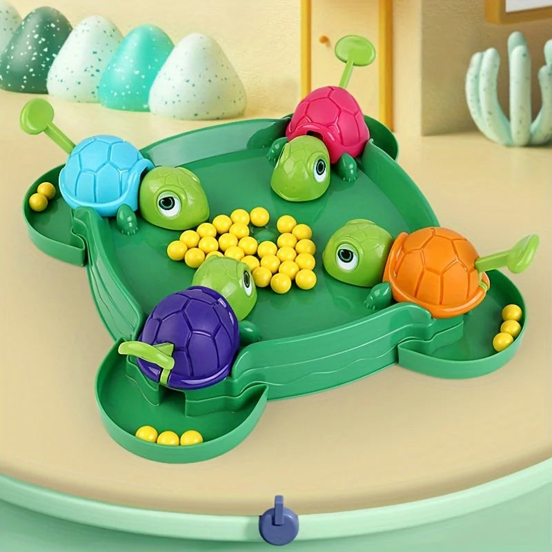 AIUAZA family gathering game, fun turtle eating beans competitive toy, four person party toy