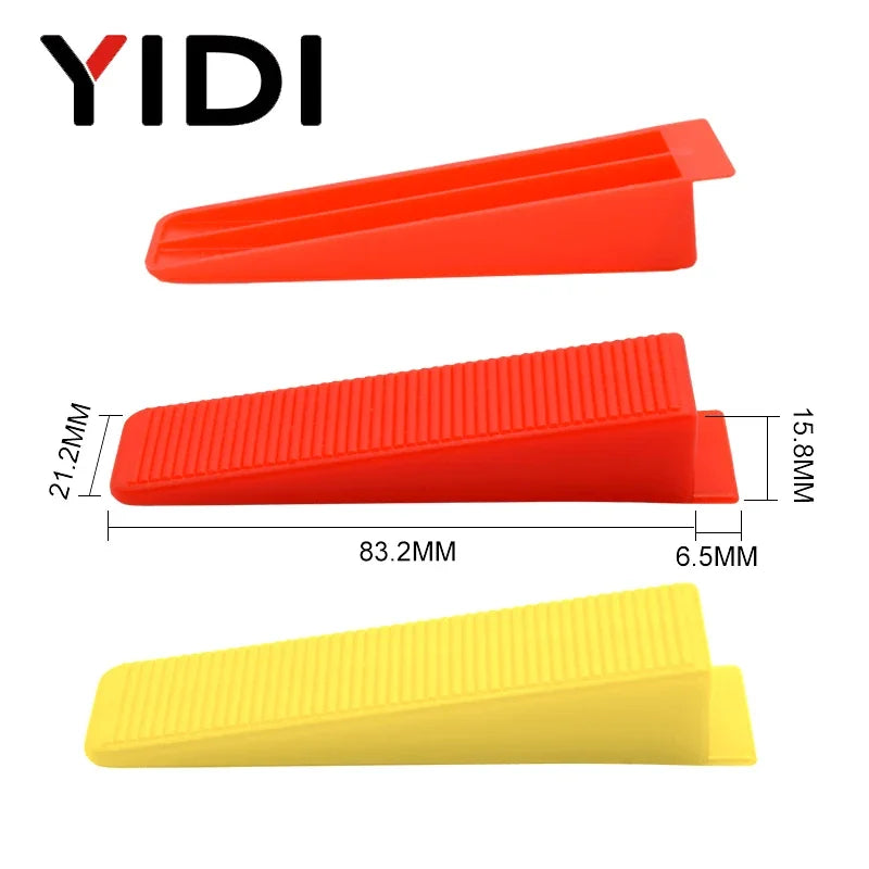 100pcs 1/1.5/2/2.5/3mm Ceramic Tiles Leveling Clips Tile Leveling System Wall Floor Tile Spacer Wedge Tiling Levler Tool Piler