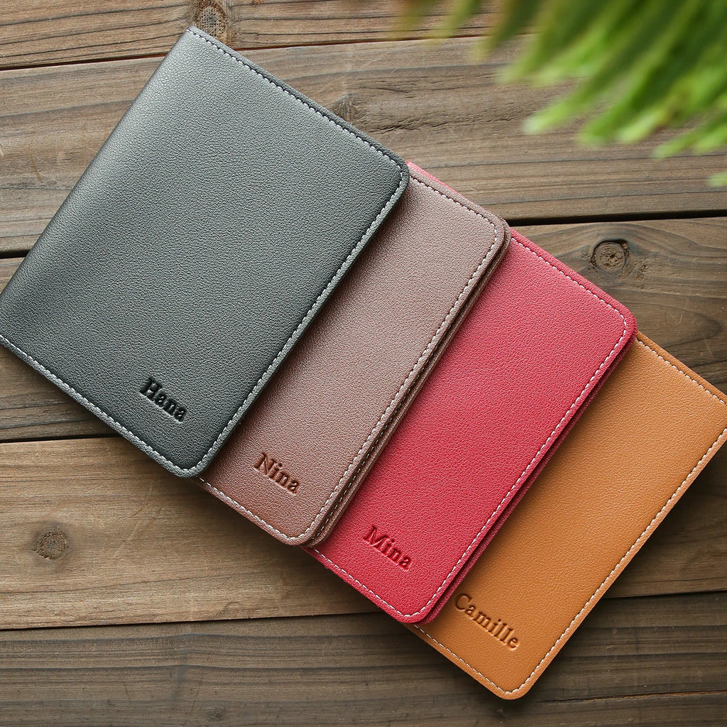 1PCS Custom Name Passport Holder Personalized Leather Passport Cove Customized Travel Accessories Handmade Gifts For Friends