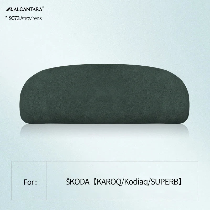 For Skoda Karoq Superb Kodiaq Alcantara Suede Car Eyewear Case Box Sunglasses Holder Glasses Storage Box Auto Accessories