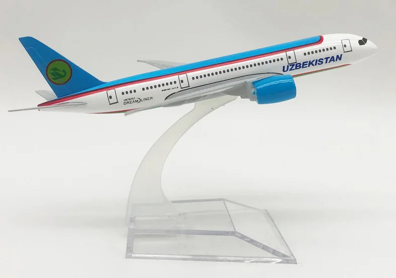 16cm Airplane Model B787 Series Metal 1/400 Scale Planes Airplane Kids Toys Replica Aircraft Plane Tarmac Collectible Display