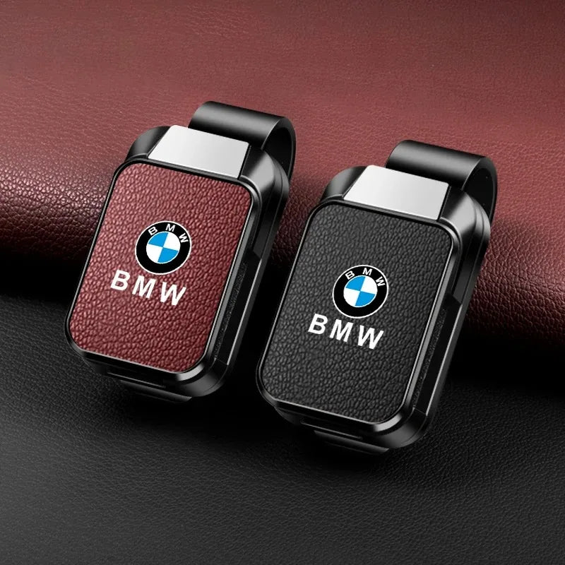 For BMW M 50th E39 E46 E60 E70 E91 E92 F10 F40 G01 X3 X5 X6 X7 Leather+ABS Car Sun Visor Glasses Clip Interior Sunglasses Holder