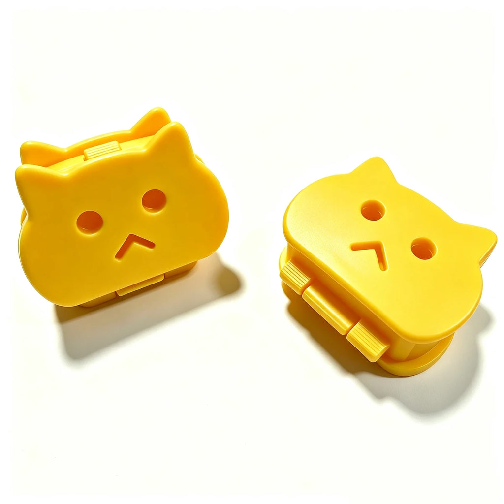 2Pc Cartoon Kitten Portable Toothbrush Case Travel Dustproof Toothbrush Protective Cover Mini Portable Toothbrush and Toothpaste Storage Box