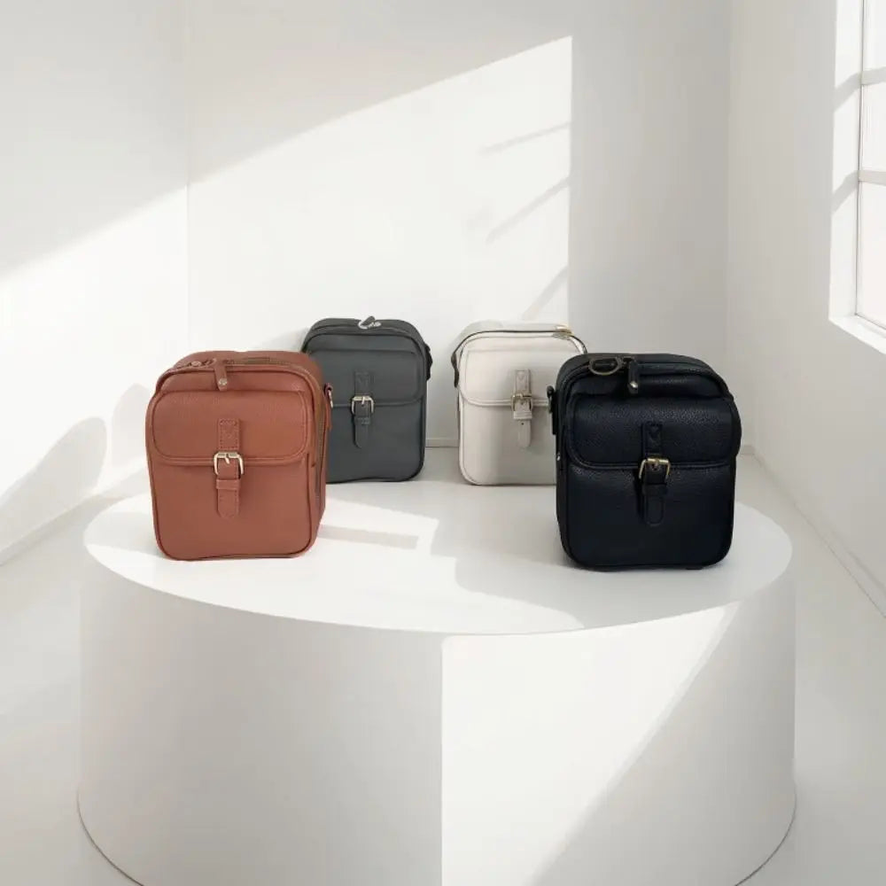 Leather Women Messenger Bag with Adjustable Removable Strap Anti-theft Crossbody Leather Bag Vintage Large Capacity