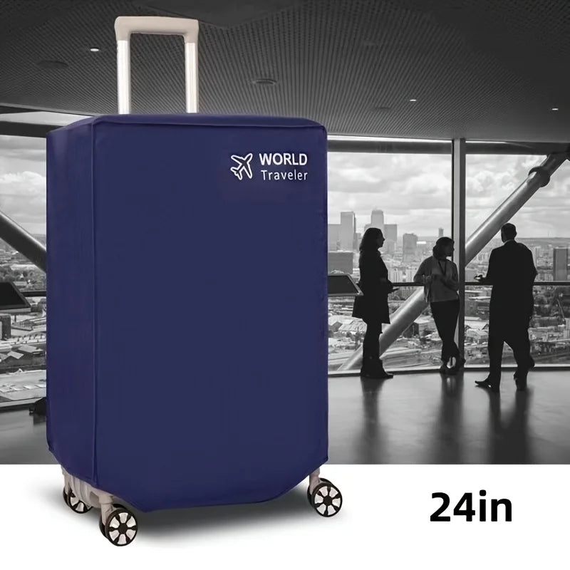 1pc durable luggage dust cover for world travelers - elastic and scratch resistant luggage protection cover, suitable for 18-32