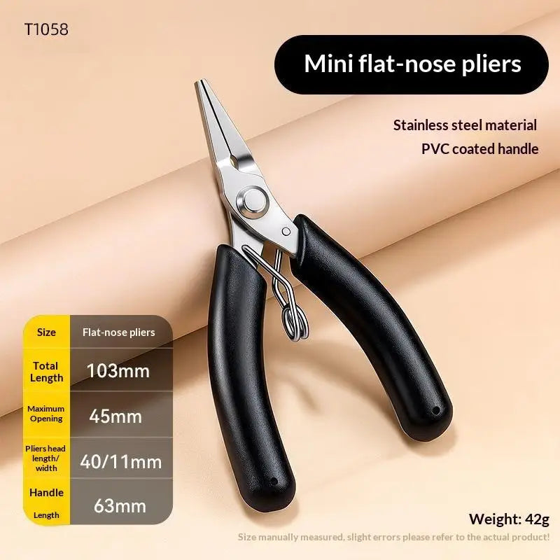Stainless Steel Mini Needle Nose Pliers Curved Nose Pliers Jewelry Making Hand Tool Pliers For DIY Bracelet Jewelry Making Tool