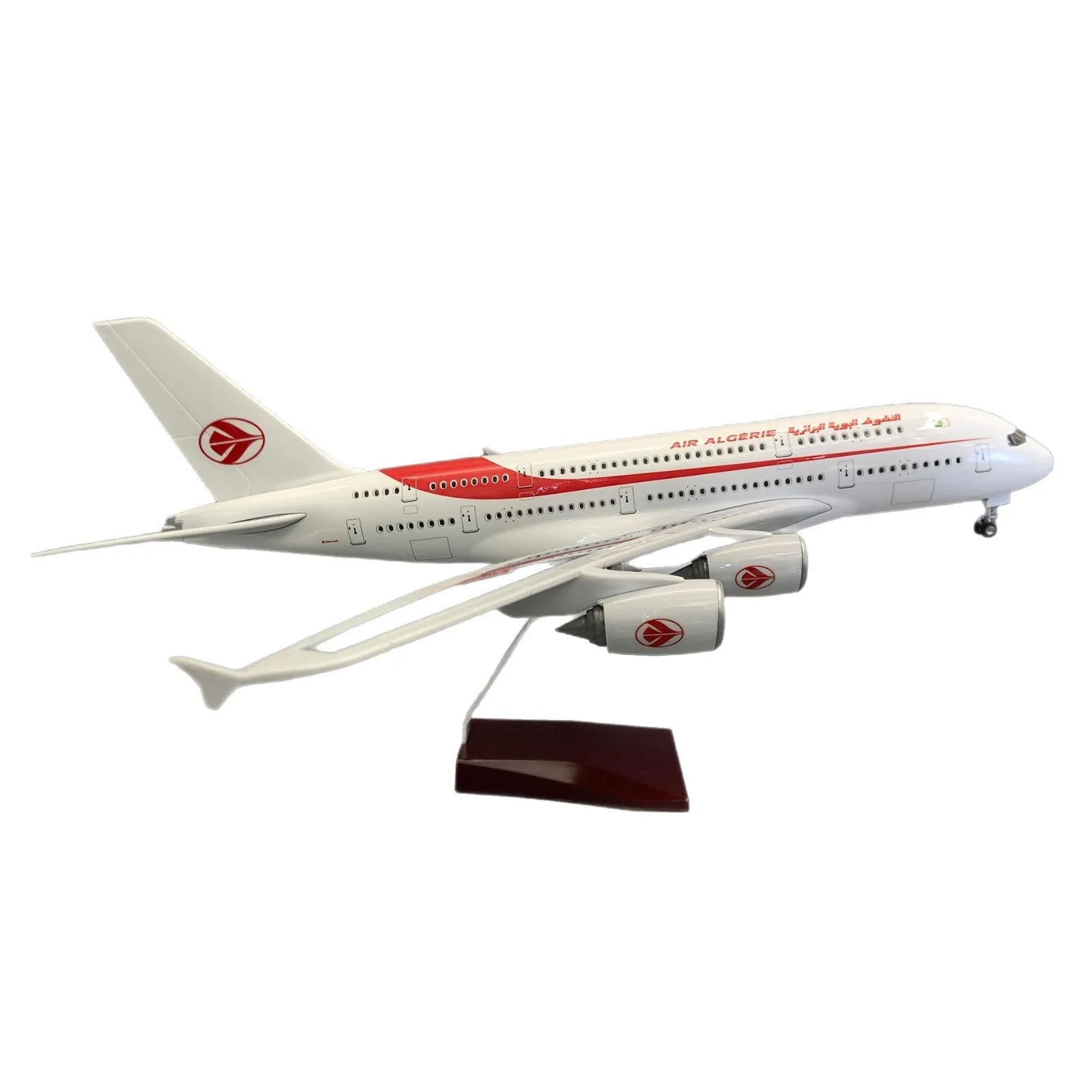 46CM AIR Algeria 380 A380 Plane Model 1/160 Scale Airplane Diecast with Wheels Light Stand Collected Gift By Aviation