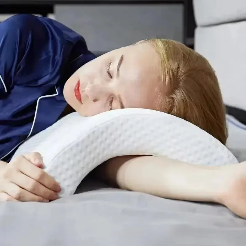 U-shaped Bending Bone Pillow Memory Foam Pillow Zero Pressure Couples Pillow Slow Rebound Arch Nap Pillow Neck Pillow