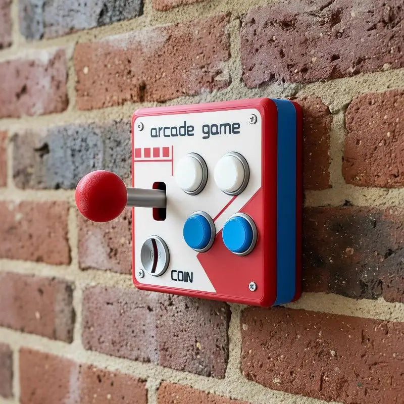 Retro Arcade Game Button Switch Plate, Creative DIY Wall Decor for Home Gaming Room Gamer Gifts