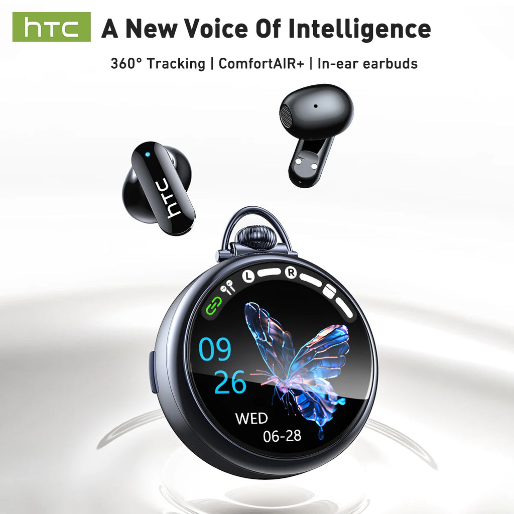 HTC NE71 True Wireless Earbuds Bluetooth 6.0 ANC Noise Cancelling IPX4 Waterproof 22H Playtime In-Ear Comfort Gaming Low Latency