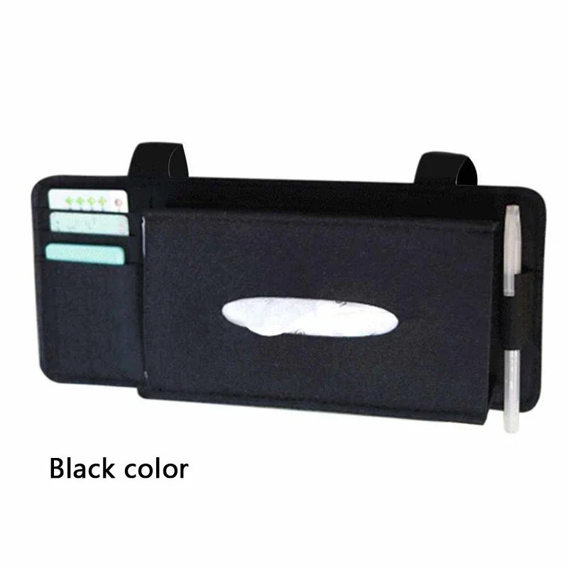 2025 Creative Car Sunshade Tissue Box Paper Towel Bag Multi - Function Felt Car Hanging Seat Car Interior Storage Box Supplies