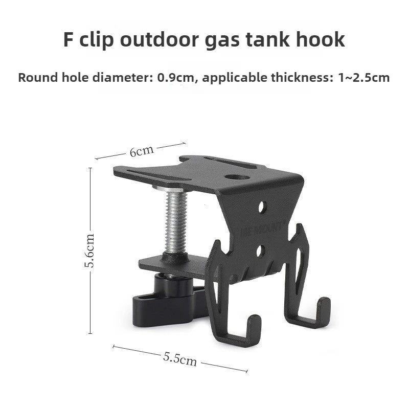 Hang Gas Canister Hook Outdoor Multi-purpose Gas Tank Hook With Hanging Plate Bottle Opener Camping Table Gas Stove Tank Hook