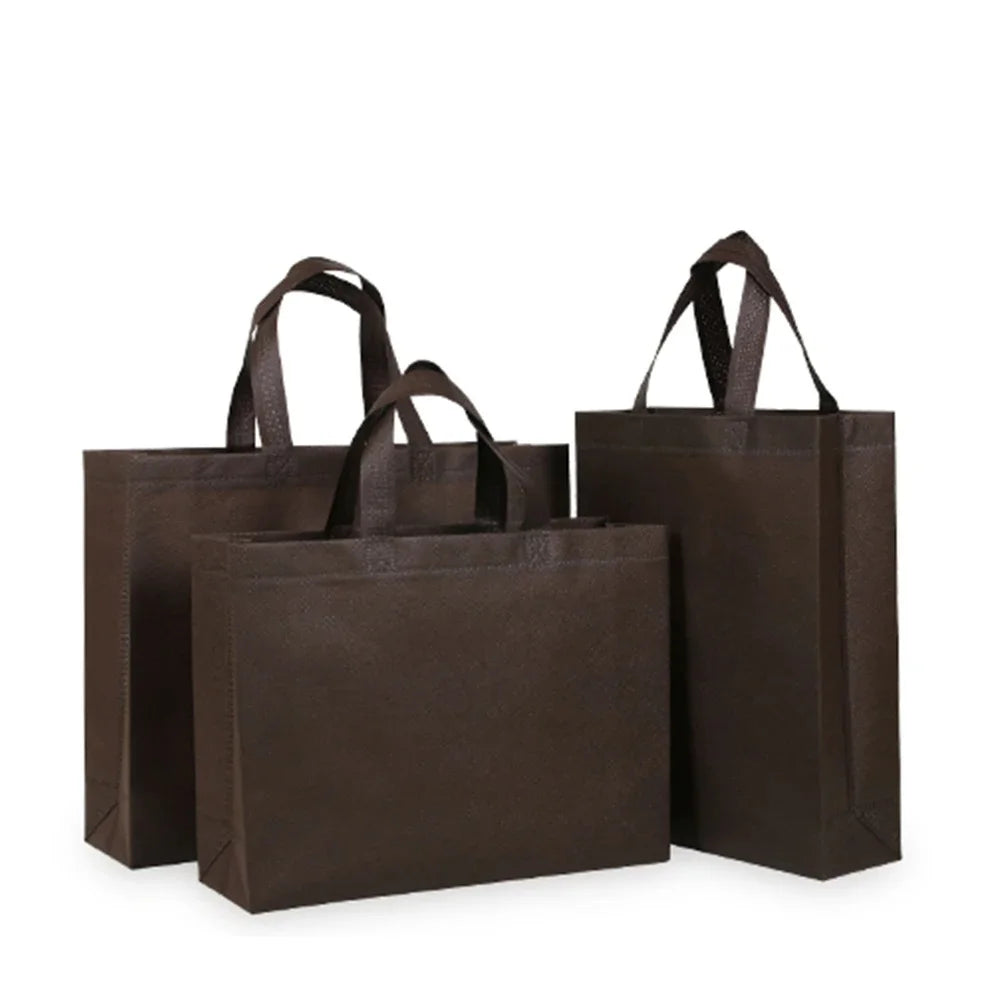 10PCS Thickened Nonwoven Tote Bags Wholesale Customized LOGO ECO-friendly Clothes Shoes Packaging Bags Gift Bags Shopping Bags