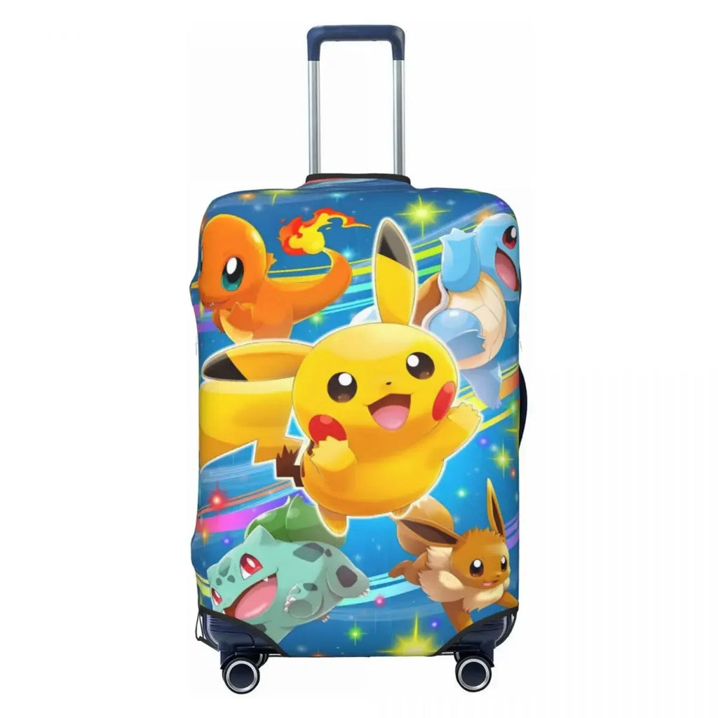 Premium Durable Luggage Cover P-Pikachizer Print Elastic 18-32 Inch Suitcases Dust Resistant Anti-Scratch Washable For Travel