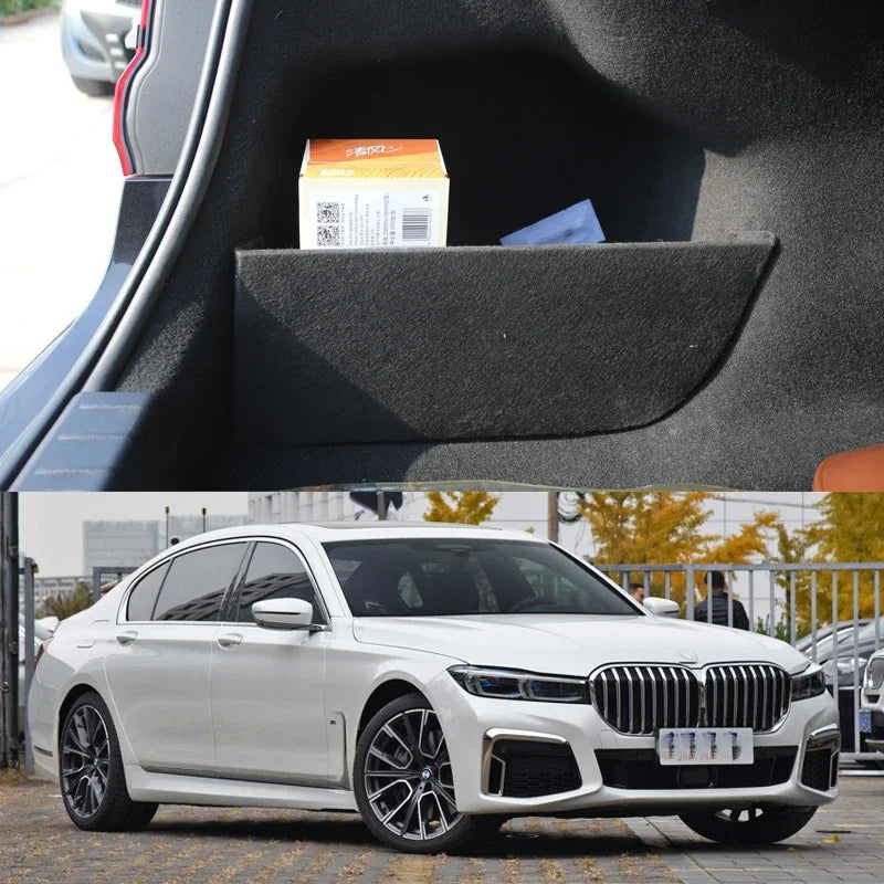 Car Trunk Side Storage Partitions on Both Sides of the Trunk Partition Tail Box for BMW 7 Series G11 G12 Car Accessories