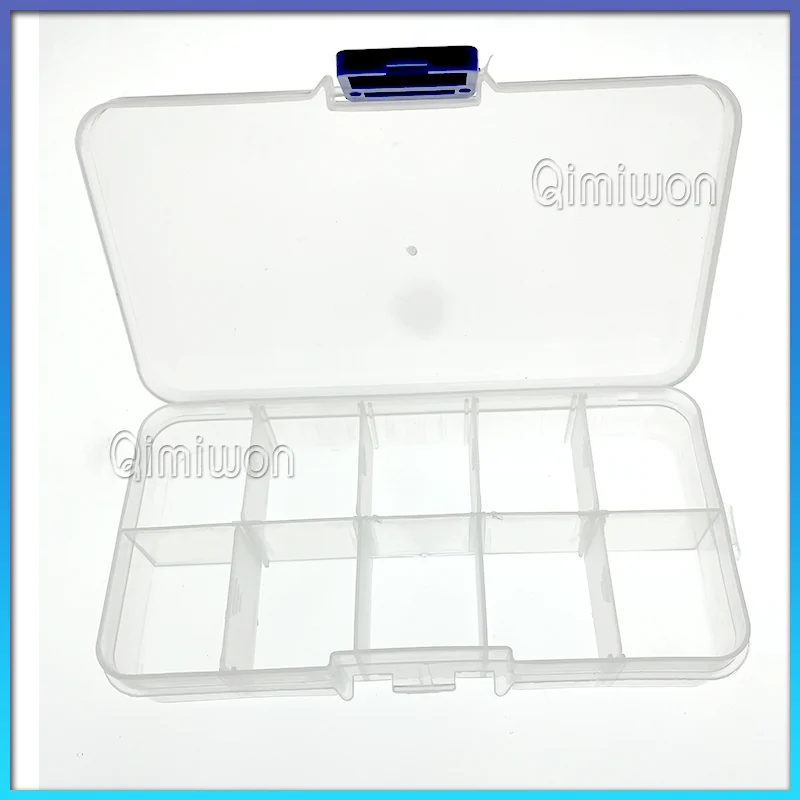 10 Grid can be remov transparent plastic small box kit storage box jewelry jewelry box electronic components parts finishing box
