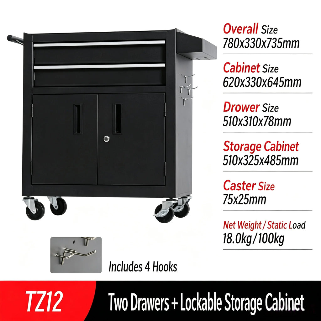 Auto Repair Tool Trolley Mobile Metal Tool Cabinet Tattoo Workbench Rolling Storage Box For Workshop Use
