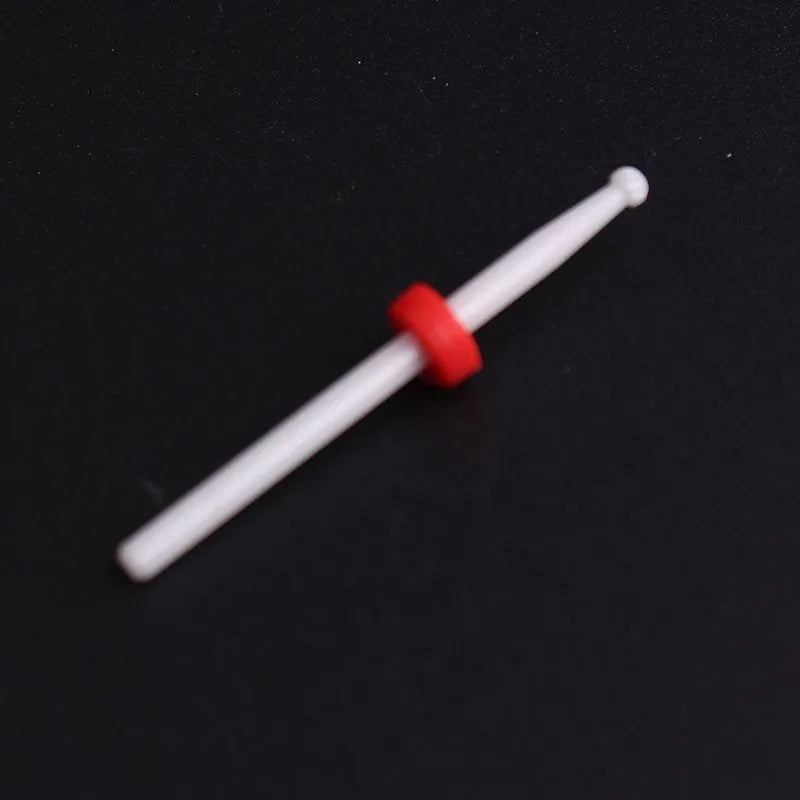 Promotion F Ball Cuticle Clean Bit White Ceramic Nail Drill Bit Art Salon Electric Drill Ceramic Nail Drill Bit For Nail