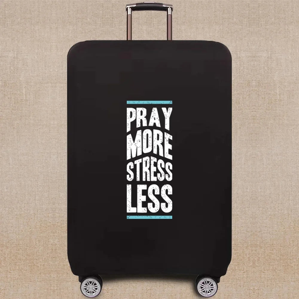 Travel Accessories Luggage Case Suitcase Dust Protective Cover 18-28 Inch Phrase Pattern Series Trolley Case Elastic Cover