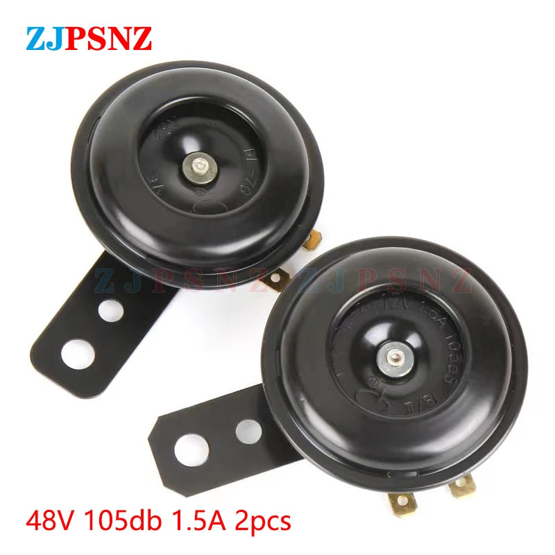 72V 60V 48V 36V 24V 12V 6V Scooter ebike Horn Motorcycle Electric Horn Kit 105Ddb 110db Super Loud Basin Horn Speaker Waterproof