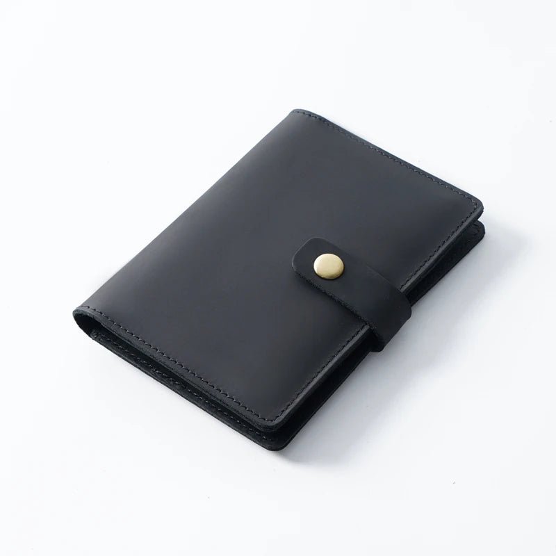Crazy Horse Leather Passport Wallet – Retro Travel Organizer, RFID Blocking Multi-Function Ticket Purse for Men & Women