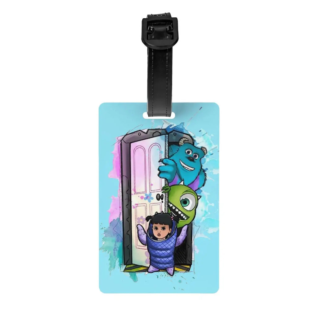 Custom M-Monsters Anime University Luggage Tag Travel Bag Suitcase Privacy Cover ID Label