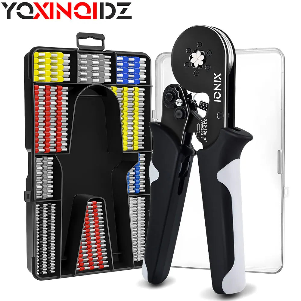 Ferrule Crimping Tool HSC8 10-6A Electrical Crimper Plier For Wire End Crimp Tube Terminals Electrical Circuit Repair