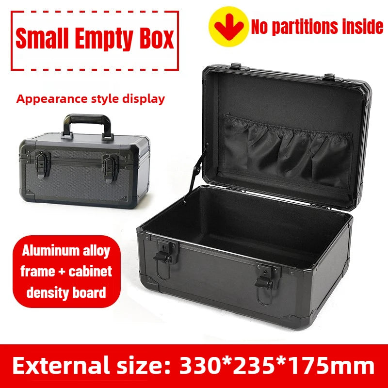 Multifunctional Tools Suitcase Aluminum Toolbox Parts Tool Case with Lock Electrician Accessories Tool Organizer Box for Workers