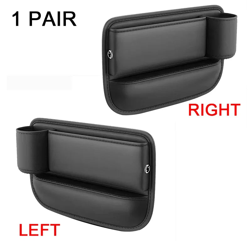 Car Seat Gap Filler Water Cup Holder Gap Side Storage Box Car Leather Universal Front Seat Gap Filler Storage Box Inside The Car