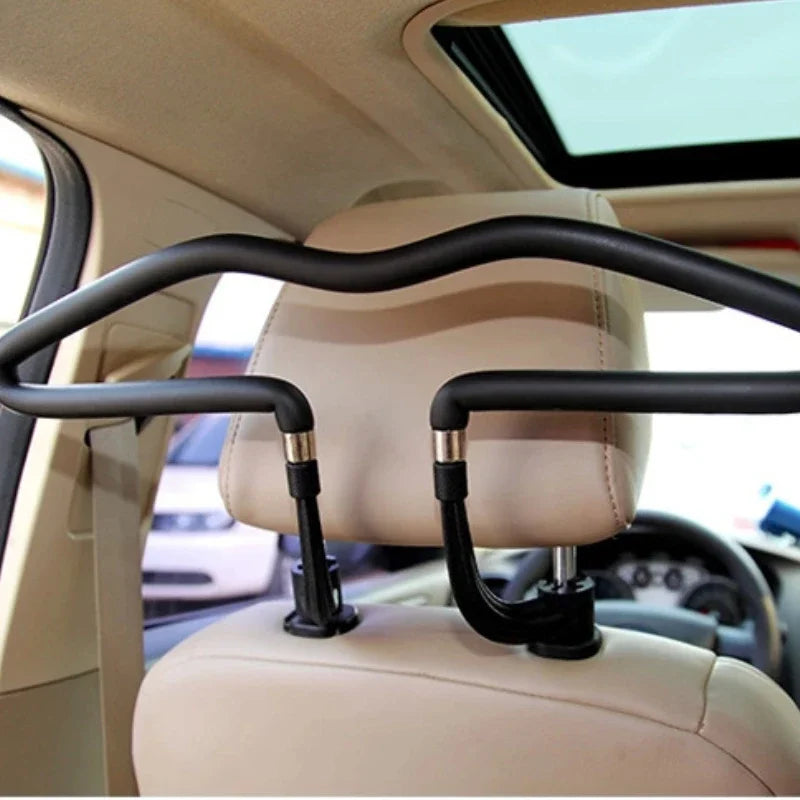 Compact Stainless Steel Car Coat Hanger Practical Automotive Clothing Hanger Never Rust Jacket Suit Holder Rack