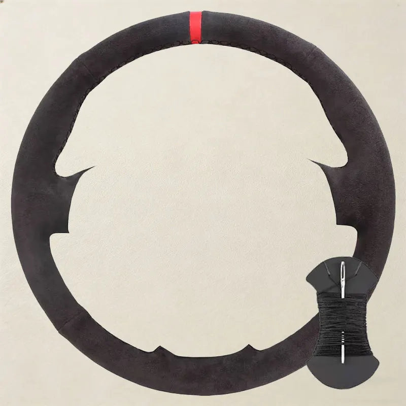 Custom Suede Leather Car Steering Wheel Cover BMW M Sport F30 F31 F34 F10 F11 F07 X1 X2 X3 F20 F21 F25 F32 F33 F36 F39 F48