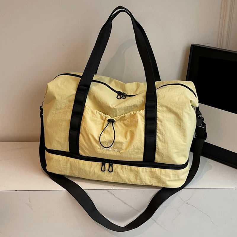 Large Capacity Travel Duffels Bag With Independent Shoe Compartment Travel Totes Suitable For Yoga Gym Storage Weekends Bags