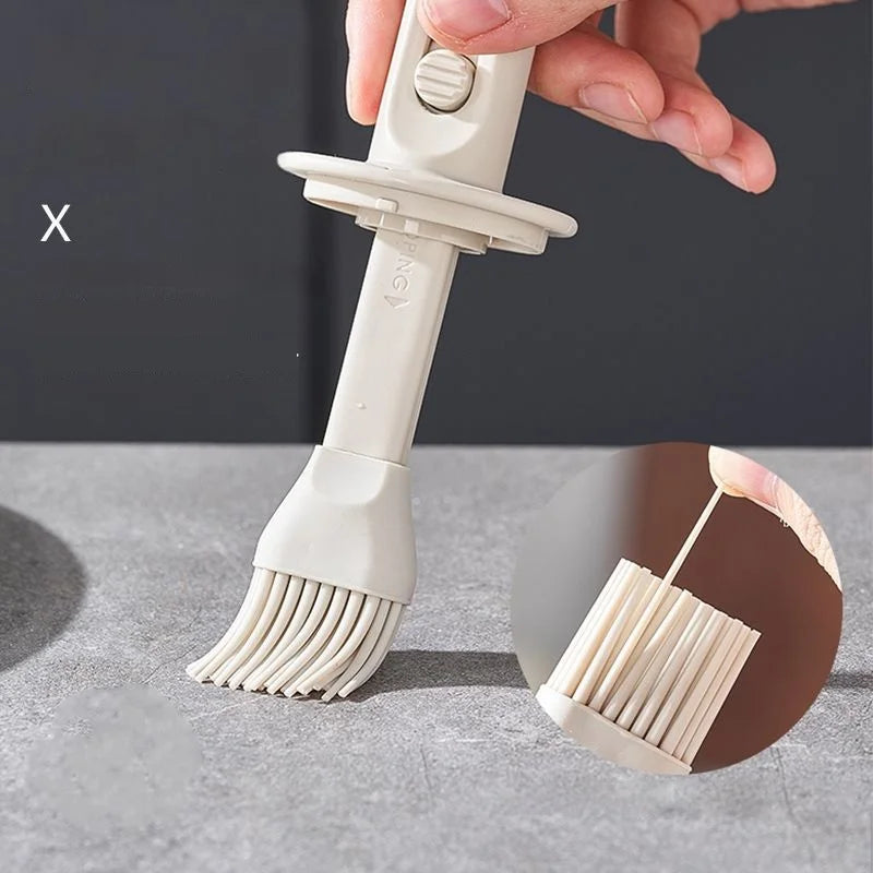 GIANXI Food Grade Baking BBQ Brush Oil Brush Oil Bottle One Glass Household Heat Resistant Kitchen Silicone Brush BBQ Tools