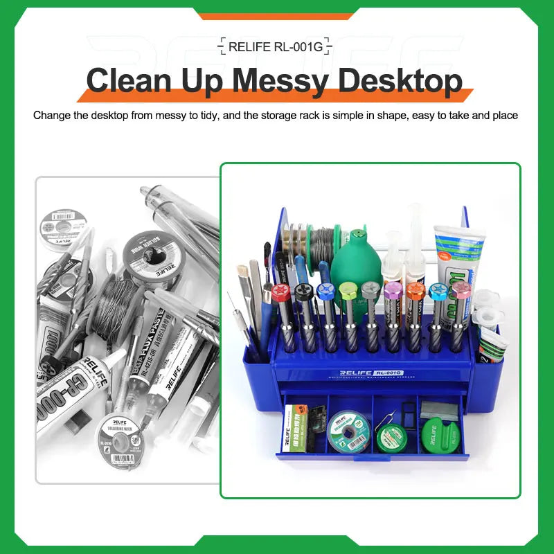 Multifunctional Maintenance Desktop Storage Box For Screwdrivers Tweezers Parts Tin Wire Various Accessories Storage