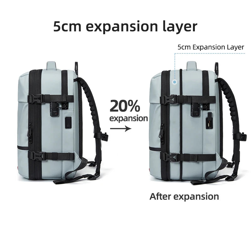 Travel casual Backpack 16 inch vacuum compression Laptop Backpack USB charging school Backpack Extended Hiking Business backpack