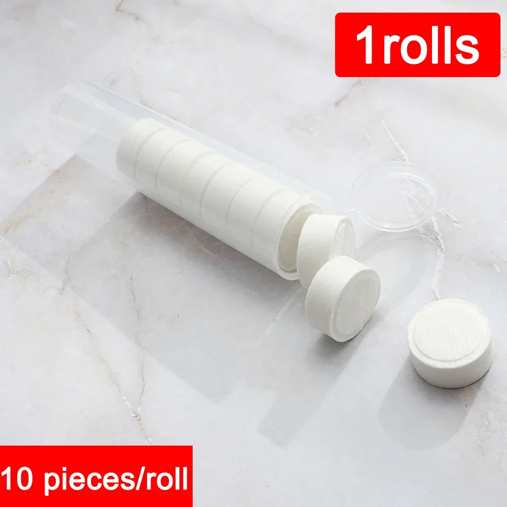 10pcs Per Tube Magical Towel Non-Wovenfabric Mini Disposable Compressed Towel Outdoor Travel Camping Fishing Face Cleaning