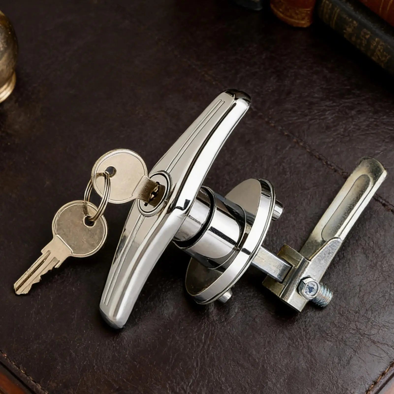 Camper Door Latch Zinc Alloy Heavy Duty Security Rv Door Handle Deadbolt Lock For Motorhome Travel Entry Cargo Interior Exterior