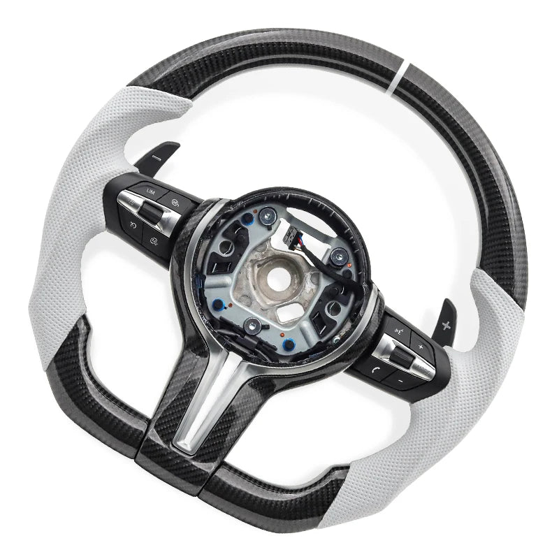 Car Sports Steering Wheel Carbon Fiber for BMW F10 F15 F22 F30 F32 M3 F80 M4 F82 M2 F87 M5 F90 E90 E92 X1 X2 Car Accessories