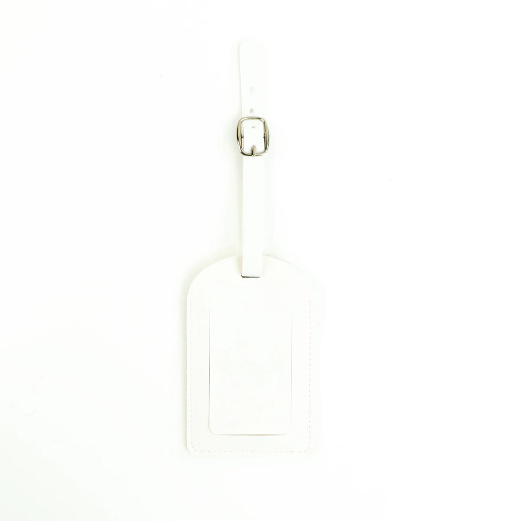 Customized letters smooth PU leather classic ultra-thin travel aviation luggage tag signature luggage label